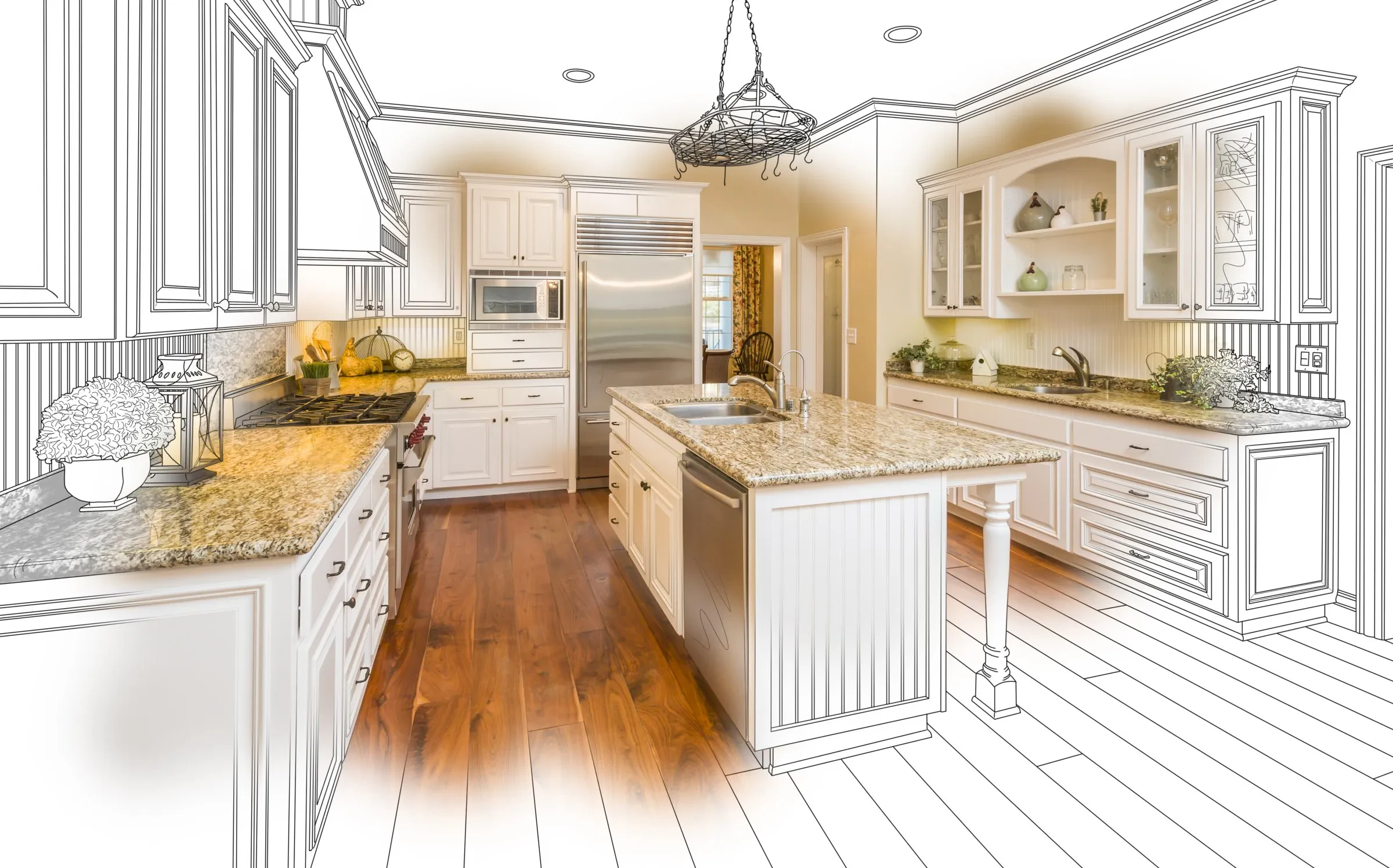 A kitchen remodeled by Innovation Painting & Remodeling.